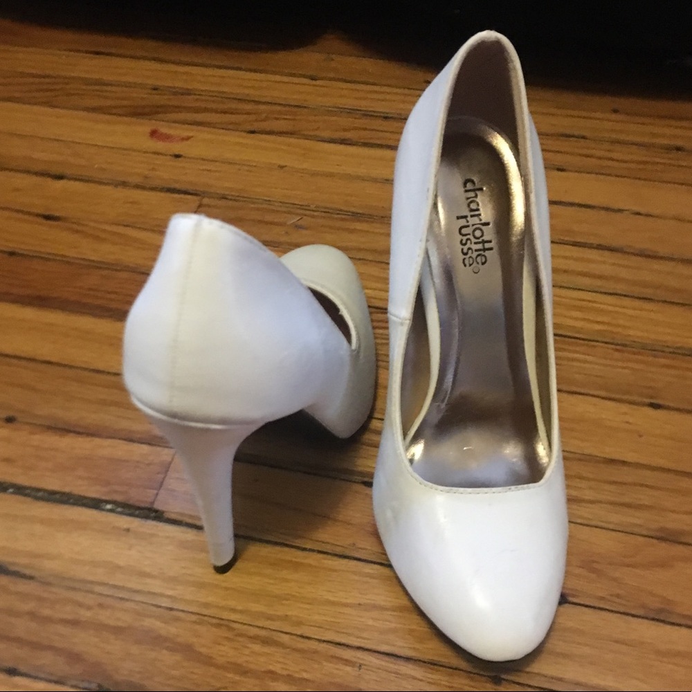 Classic white heels